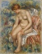 Pierre-Auguste Renoir Seated Bather Drying Her Leg, oil on canvas